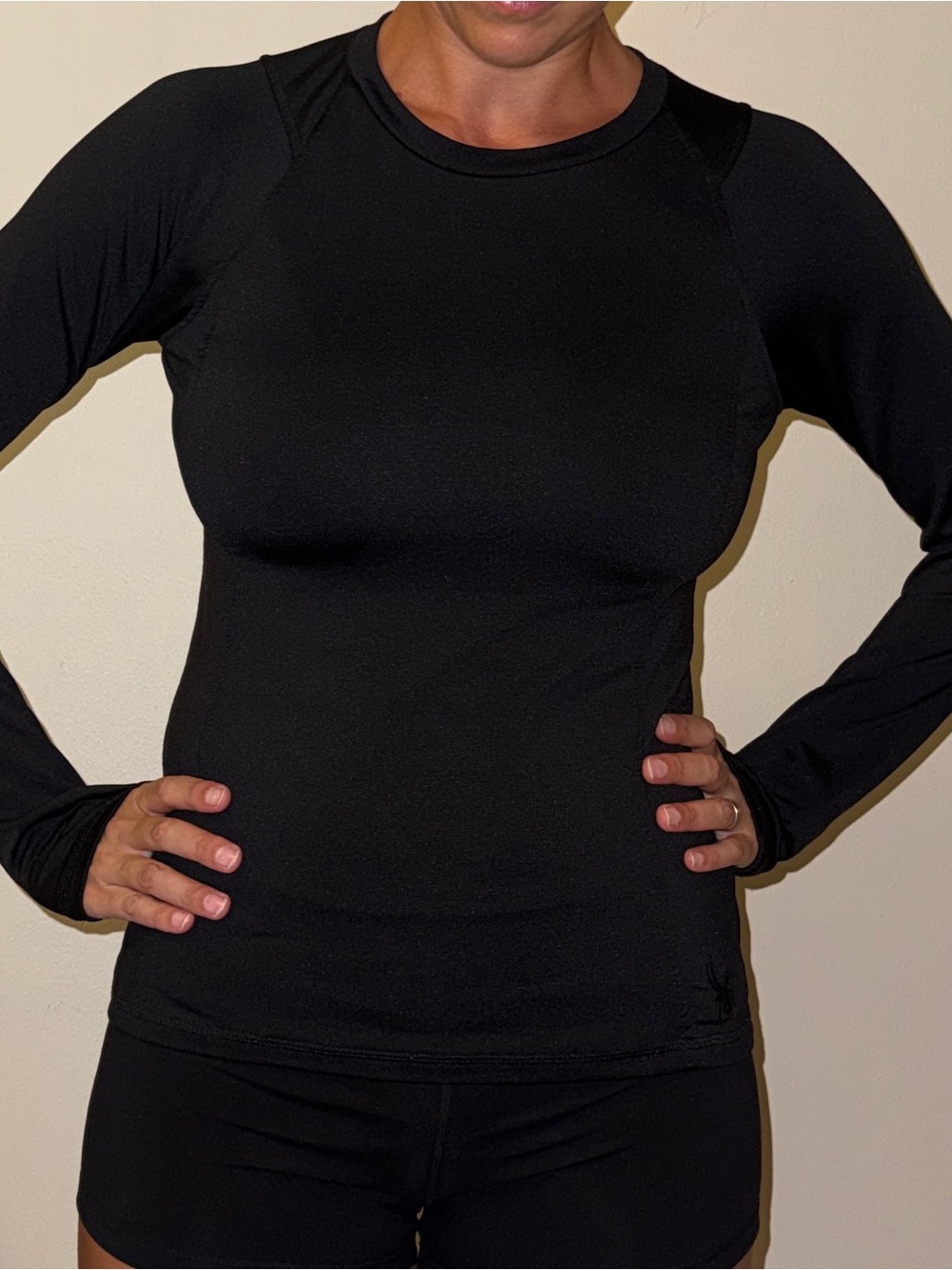 Spyder Women's Black Crewneck Long-Sleeve Warm Cozy Sweater